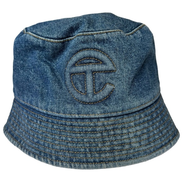 Telfar Denim Bucket Hat Blue S/M NWB - Picture 3 of 8